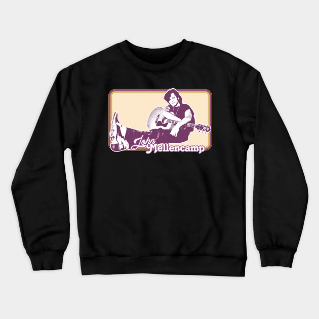 John Mellencamp // Retro Fan Art Design Crewneck Sweatshirt by DankFutura